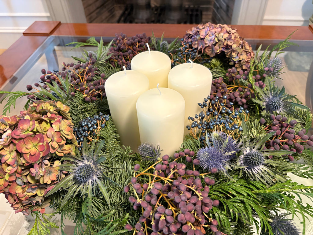 Corona Adviento 'Azul de Levante'